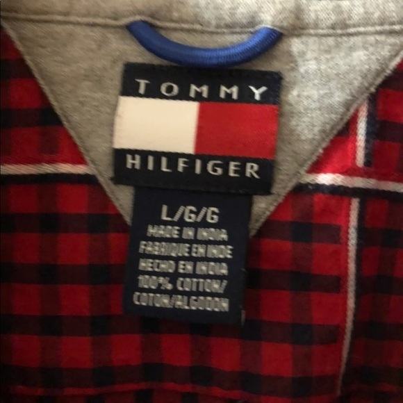 Tommy Hilfiger Size Lg  Red‎ Shirt Mens - Picture 3 of 5